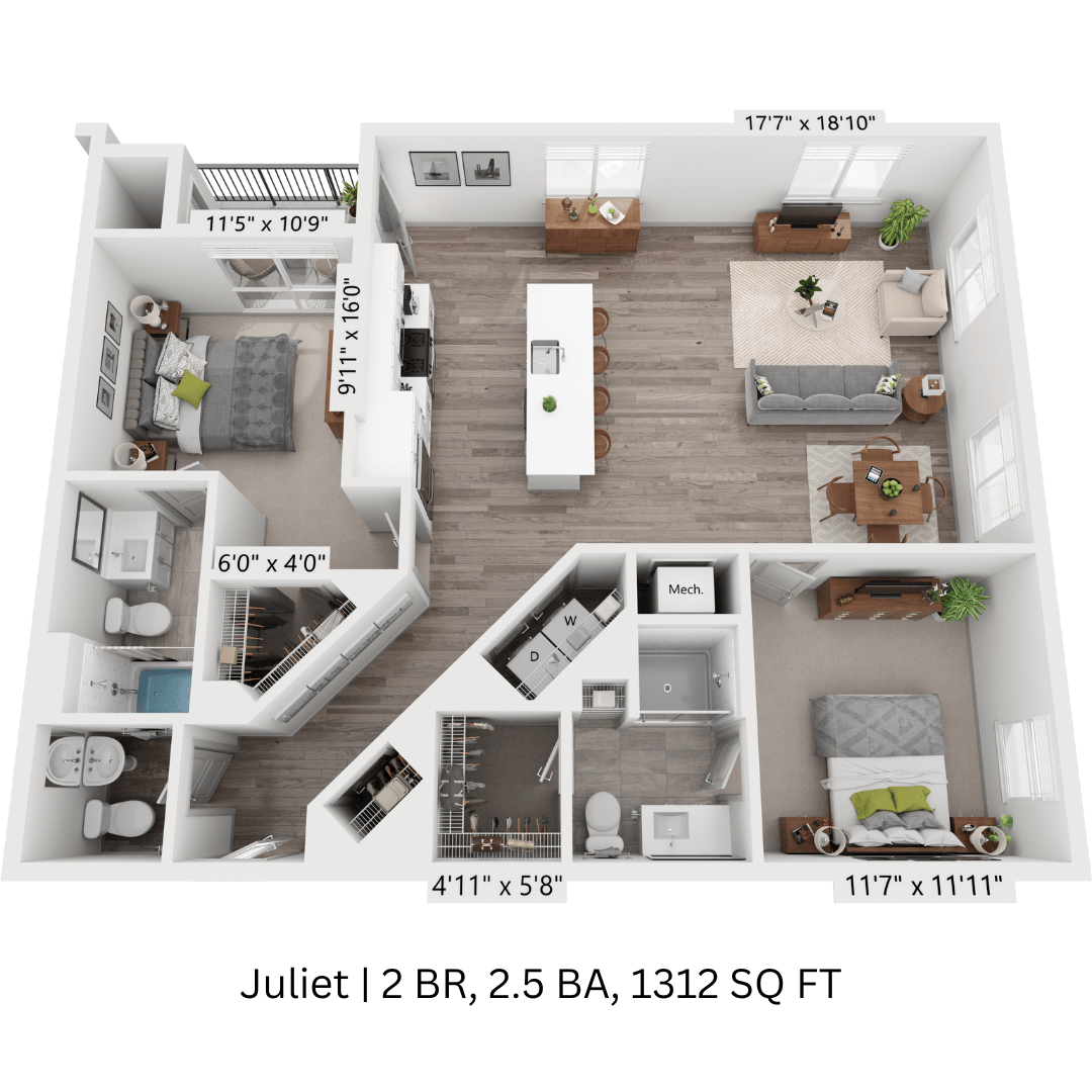 2 bedroom - juliet