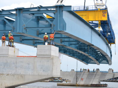 High Steel Structures fabricated about 50,000 tons of steel for the Mario M. Cuomo (Tappan Zee) Bridge.